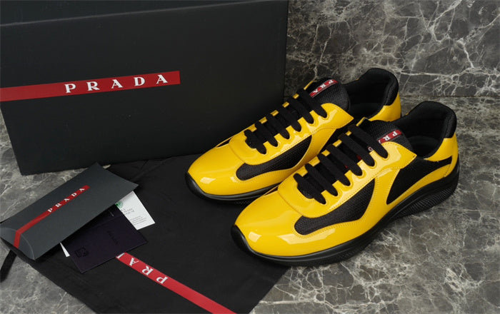 PRADA America's Cup Yellow - Sneakers - Black Unisex Streetwear Limited Edition