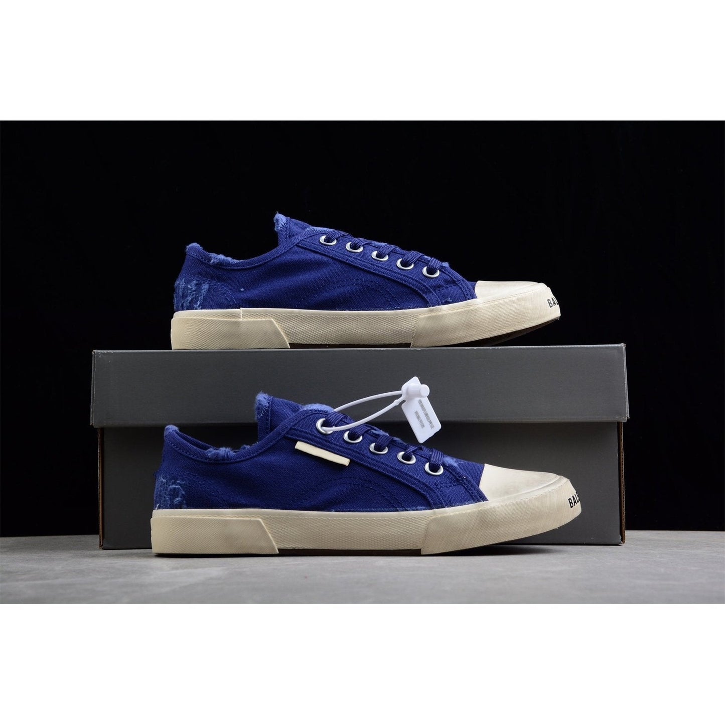 BALENCIAGA Paris Mid Vulc Destr - Sneakers - Blue Unisex Streetwear Limited Edition - Introducing the BALENCIAGA Paris Mid Vulc Destr x Blue, a bold and edgy addition to