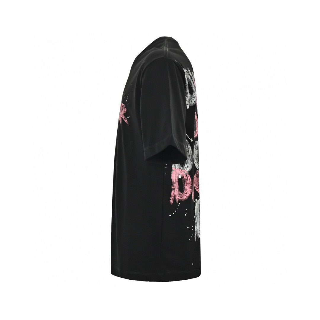 Dior T-shirt - Paint Stroke Logo - Black Unisex Streetwear Limited Edition - <span>This Dior t-shirt features a bold design with the Dior logo in a paint stroke