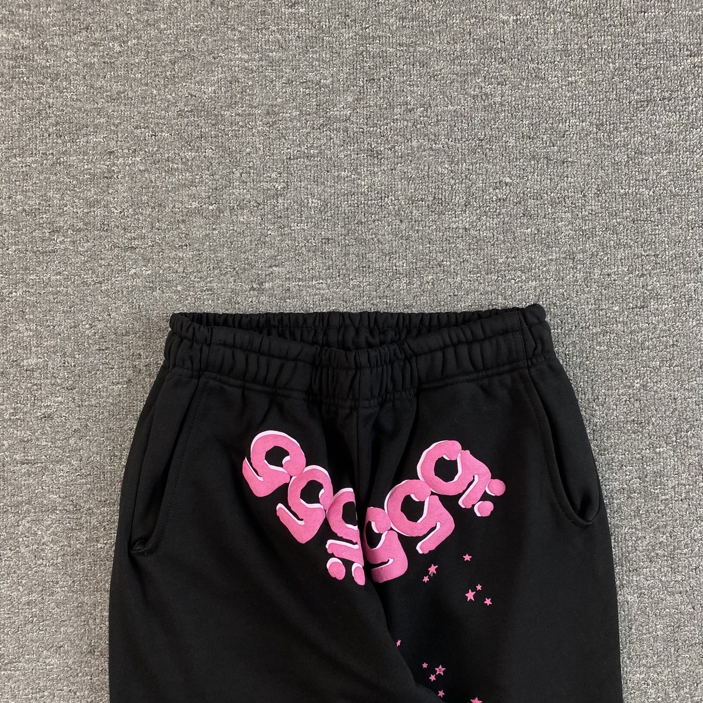 SP5DER Angel Number Sweatpants - Black Unisex Streetwear Limited Edition - The SP5DER ANGEL NUMBER SWEATPANTS BLACK - REPLICA blend bold streetwear aesthetics with a mystical