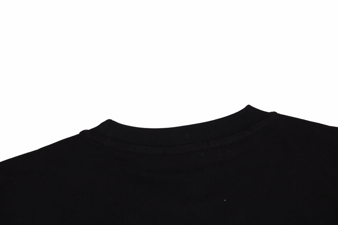 Dior T-shirt With Neon Logo - Black Unisex Streetwear Limited Edition - <p dir='ltr'><span>Black t-shirt featuring a neon Dior logo with a splattered paint effect. Bold