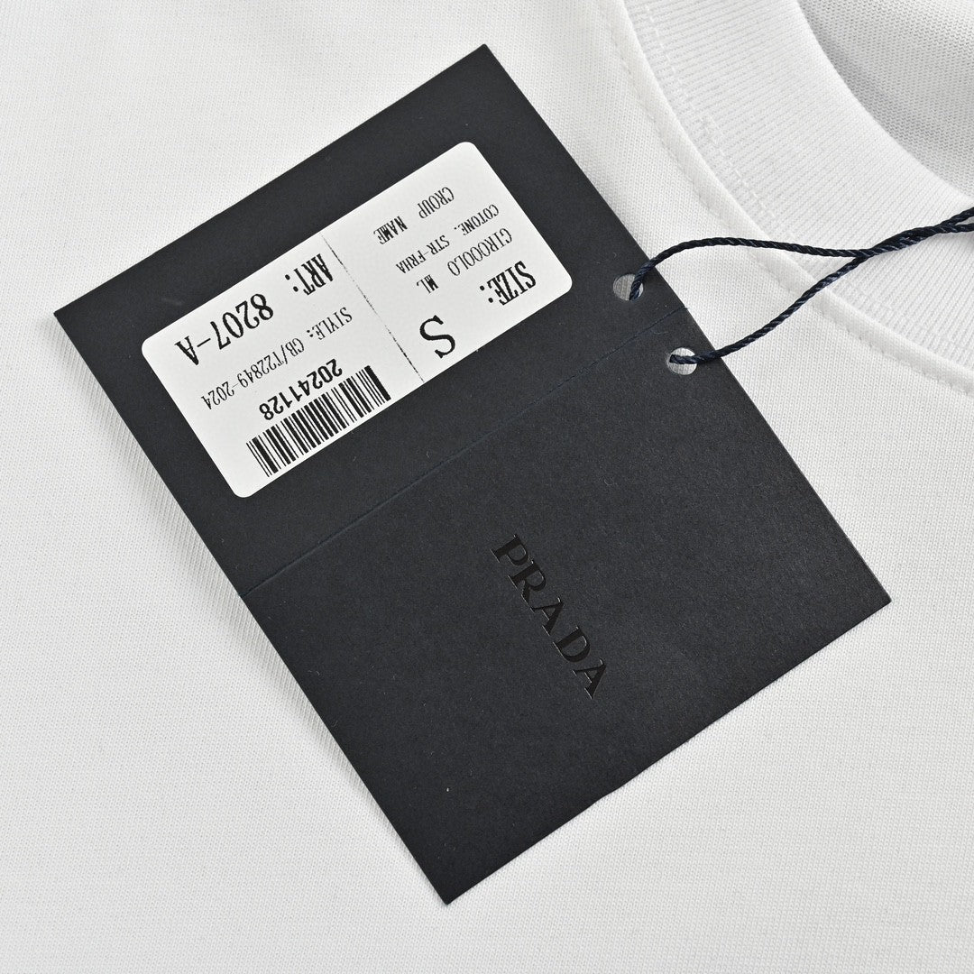Prada T-shirt - Pocket Detail - White Unisex Streetwear Limited Edition