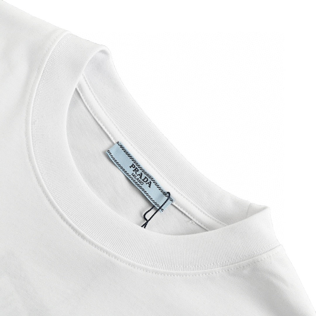 Prada T-shirt - Pocket Detail - White Unisex Streetwear Limited Edition