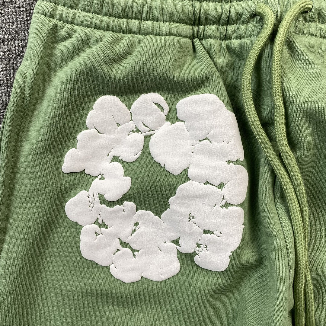DENIM Tears Cotton Wreath Sweatpants Light - Green Unisex Streetwear Limited Edition