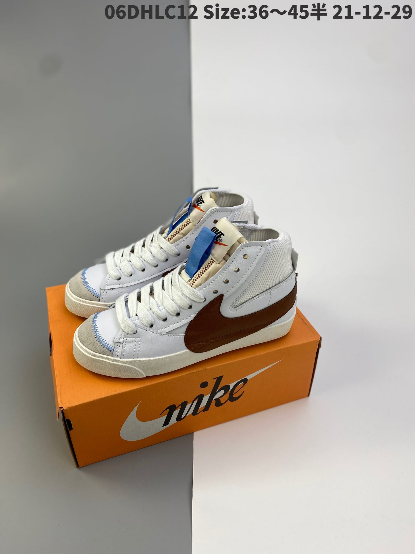 Nike Blazer Mid'1977 Vintage - White Unisex Streetwear Limited Edition - The Nike Blazer Mid '1977 Vintage in Brown brings a refined, earthy tone to the
