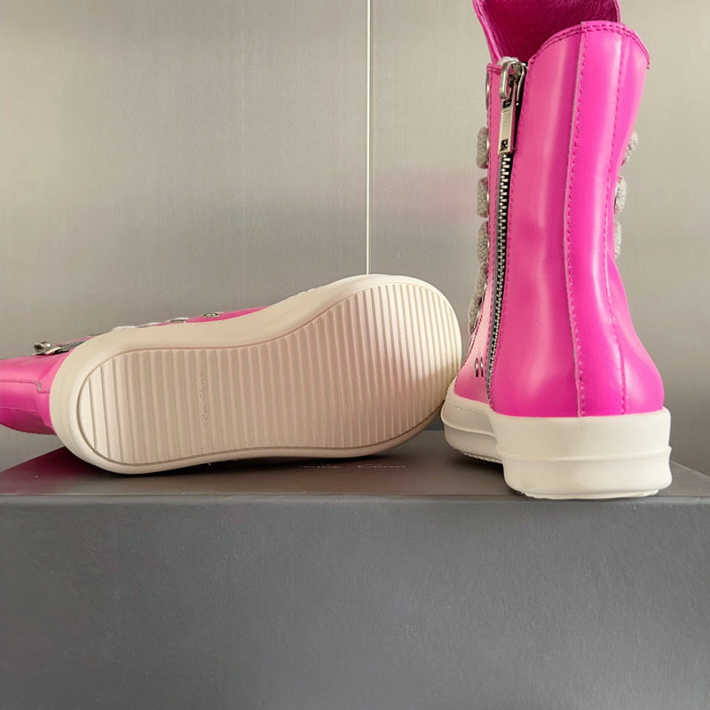 Rick Owens High-top Sneakers - Pink Unisex Streetwear Limited Edition - **Rick Owens Burgundy Low-Top Sneakers: A Fusion of Bold Design and Superior Craftsmanship** Introducing the