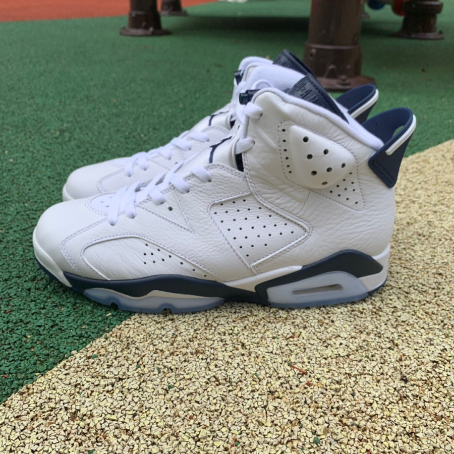 Jordan 6 Midnight Sneakers - Navy Unisex Streetwear Limited Edition - The Air Jordan 6 'Midnight Navy' brings a clean and classic aesthetic to the iconic