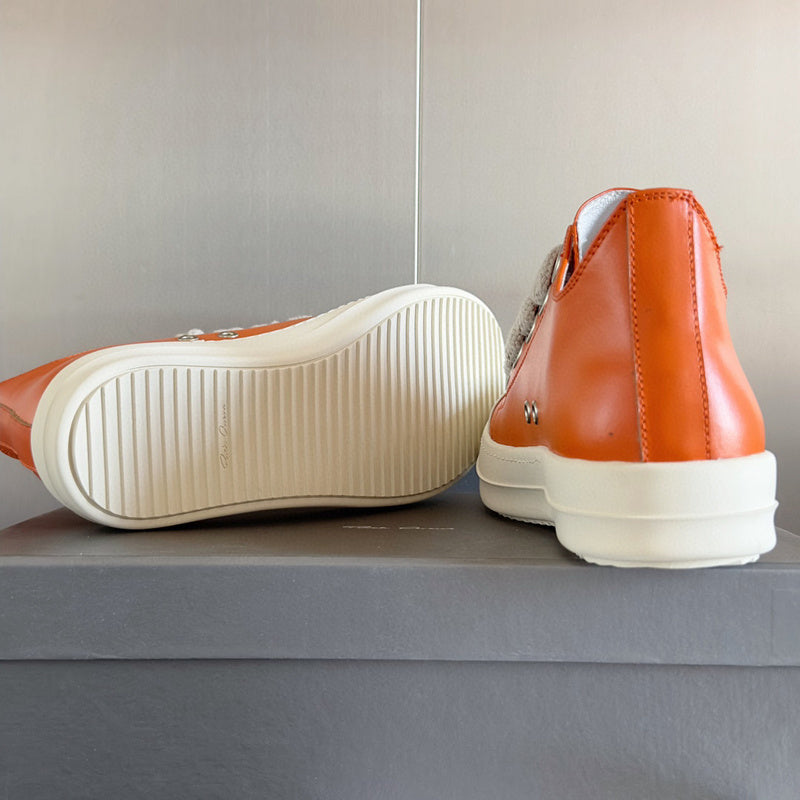 Rick Owens Low-top Sneakers - Orange Unisex Streetwear Limited Edition - **Rick Owens Orange Low-Top Sneakers: Bold Vibrancy and Superior Craftsmanship** Introducing the Rick Owens Orange