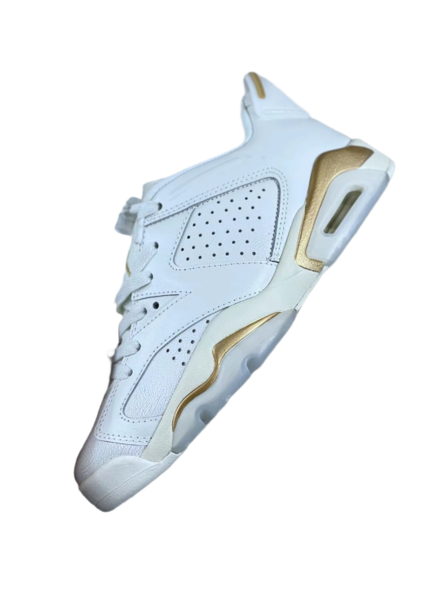 Jordan 6 Low 'metallic Gold' - White Unisex Streetwear Limited Edition - The Air Jordan 6 Low 'Metallic Gold' brings an opulent touch to the iconic Jordan