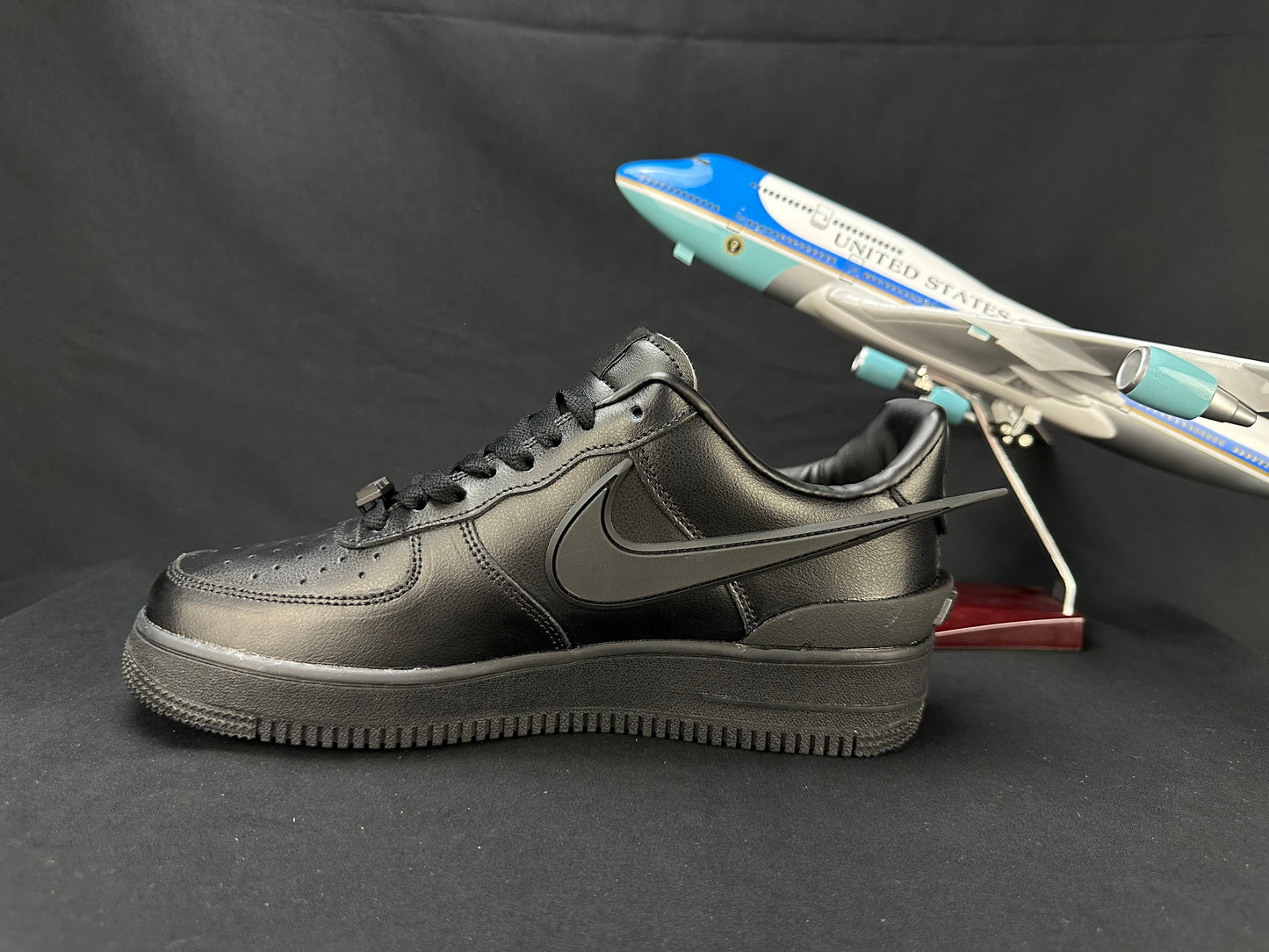 NIKE Air Force 1 'big Swoosh All-black' Unisex Streetwear Limited Edition - **Nike Air Force 1 'Big Swoosh All-Black'** The Nike Air Force 1 'Big Swoosh All-Black'