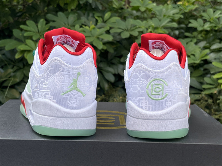 JORDAN 5 - Red - Green - White Unisex Streetwear Limited Edition