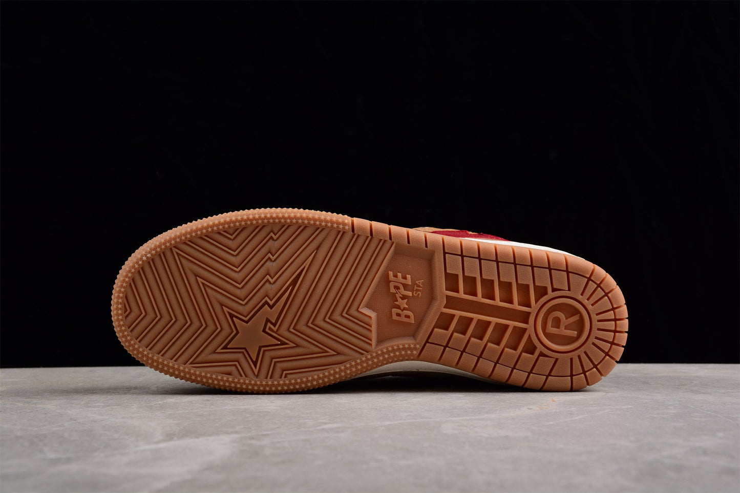 BAPE Sta Low-top Sneakers In And Brown - Red Unisex Streetwear Limited Edition - **BAPE STA Low-Top Sneakers in Red and Brown** Unleash a burst of color with the