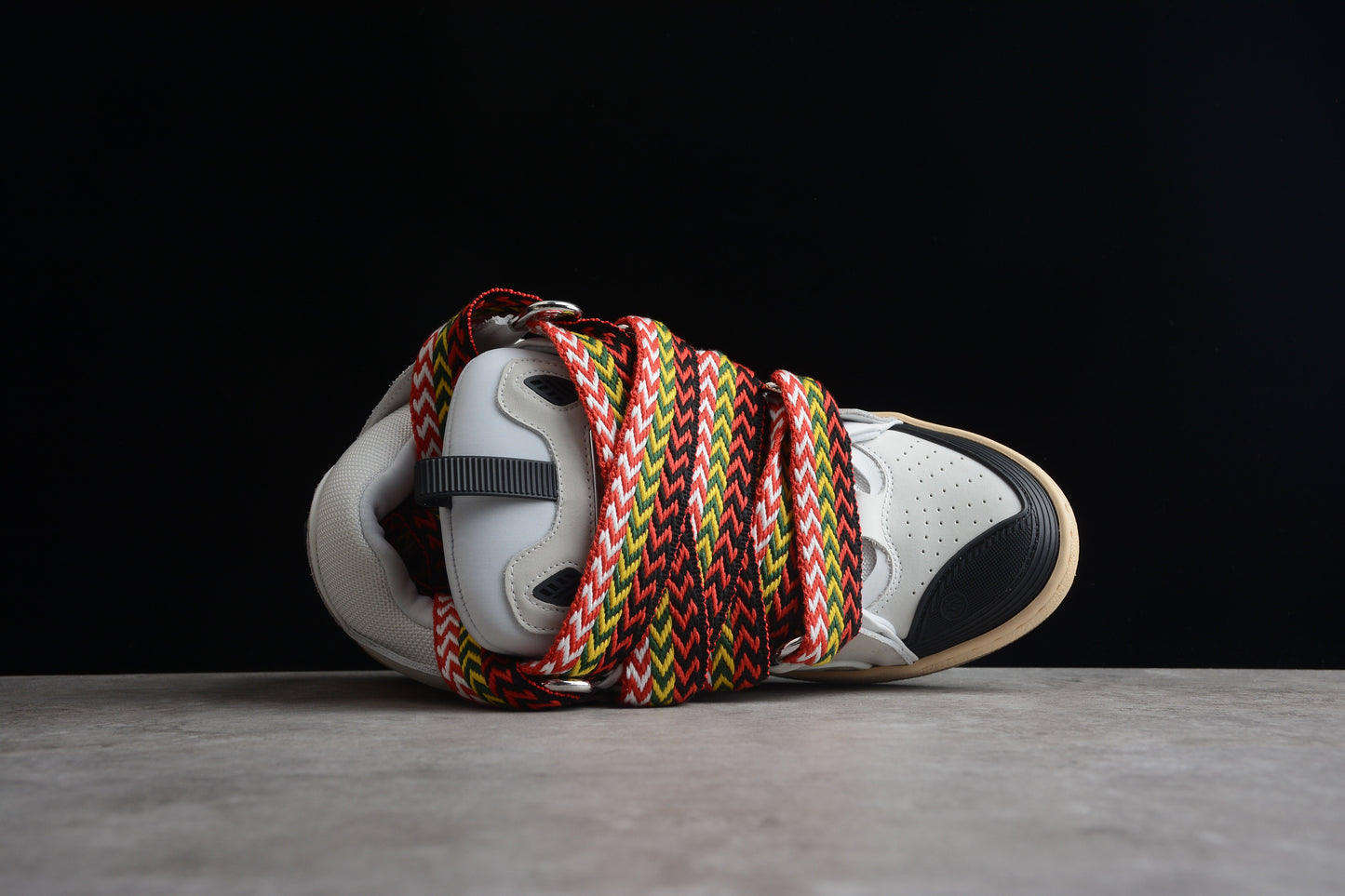 Lanvin Colorful Lace Sneakers - Red Unisex Streetwear Limited Edition - ### Lanvin Colorful Lace Sneakers Discover a unique blend of style and comfort with these