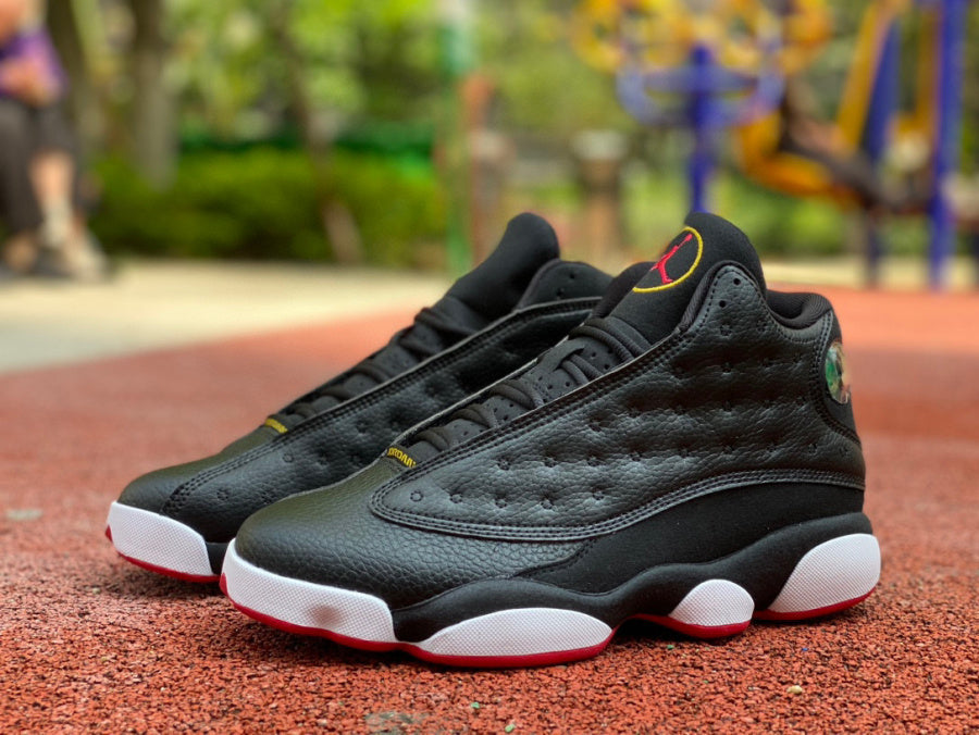 Jordan 13 And White Sneakers - Black Unisex Streetwear Limited Edition - The Air Jordan 13 showcased here blends iconic style with modern performance, making it a