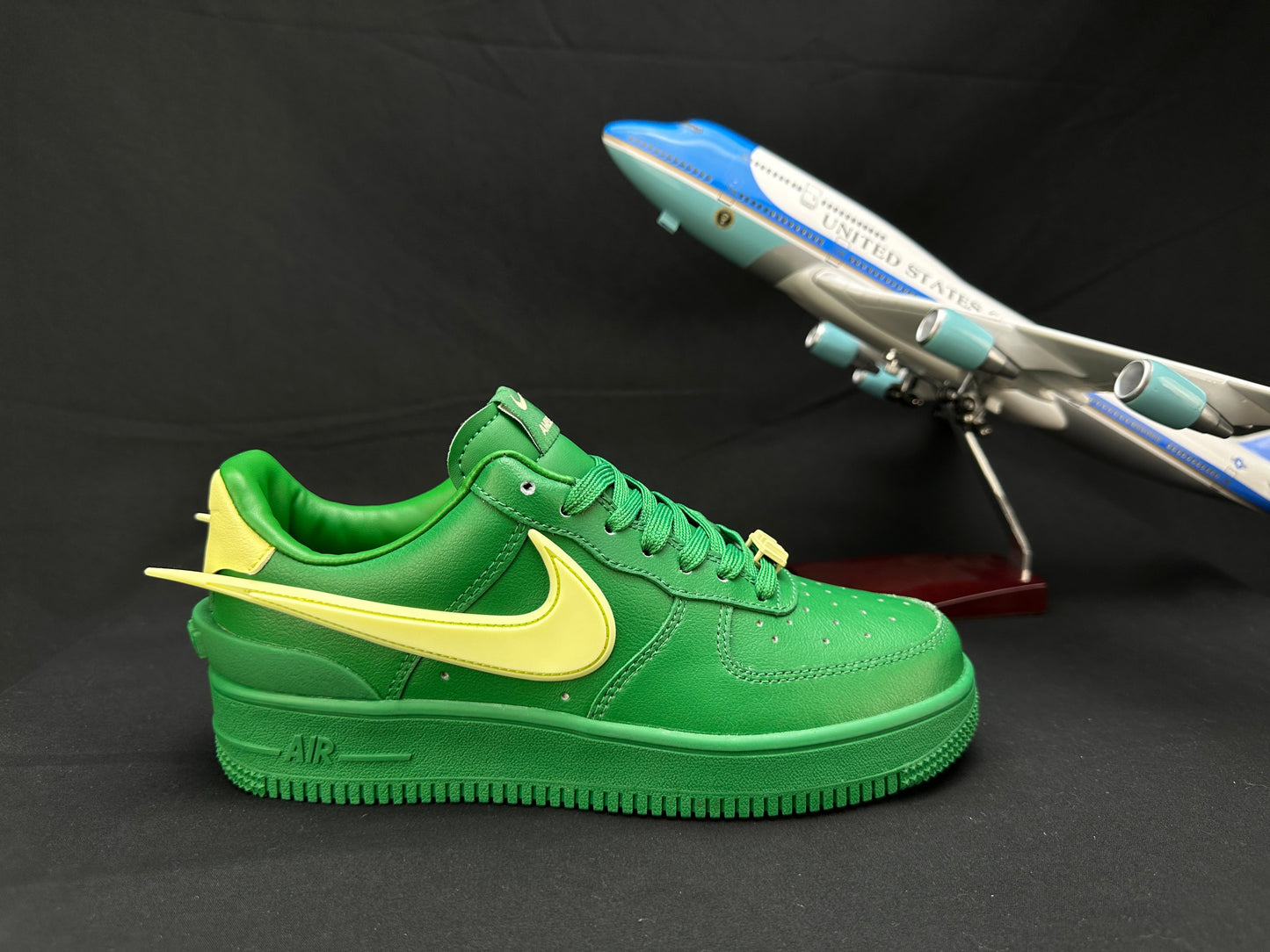 NIKE Air Force 1 'big Swoosh Green' Unisex Streetwear Limited Edition - **Nike Air Force 1 'Big Swoosh Green'** The Nike Air Force 1 'Big Swoosh Green'