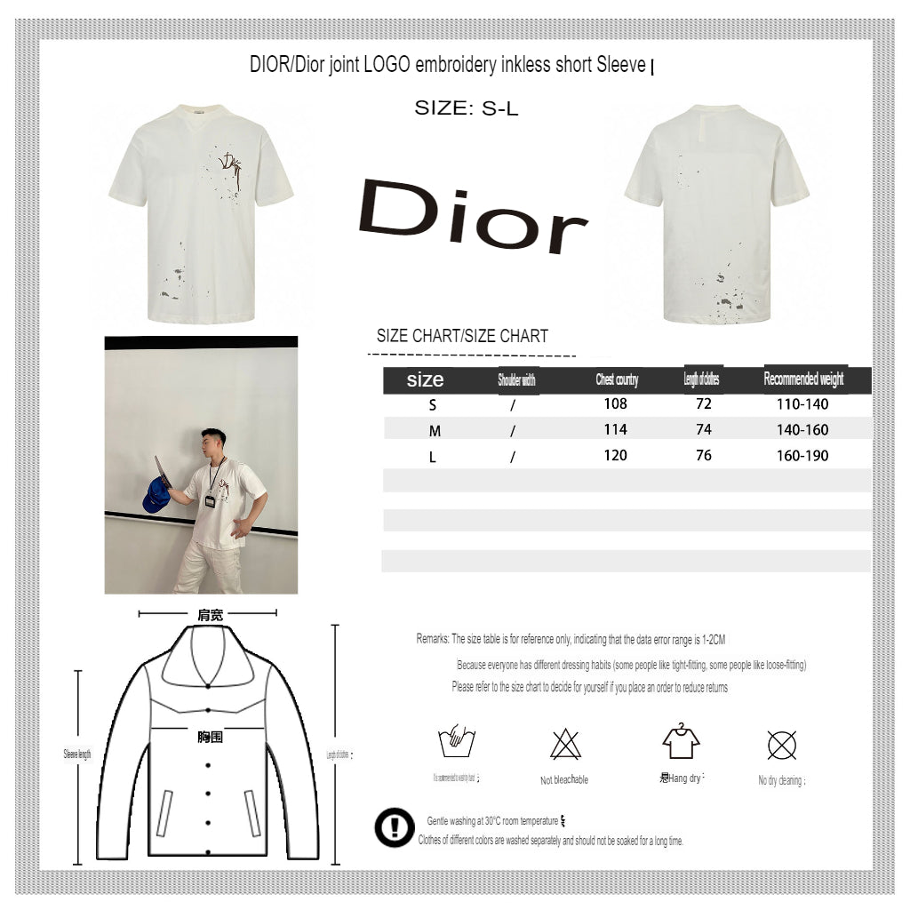 Camiseta Dior Artistic Splatter (Blanca)