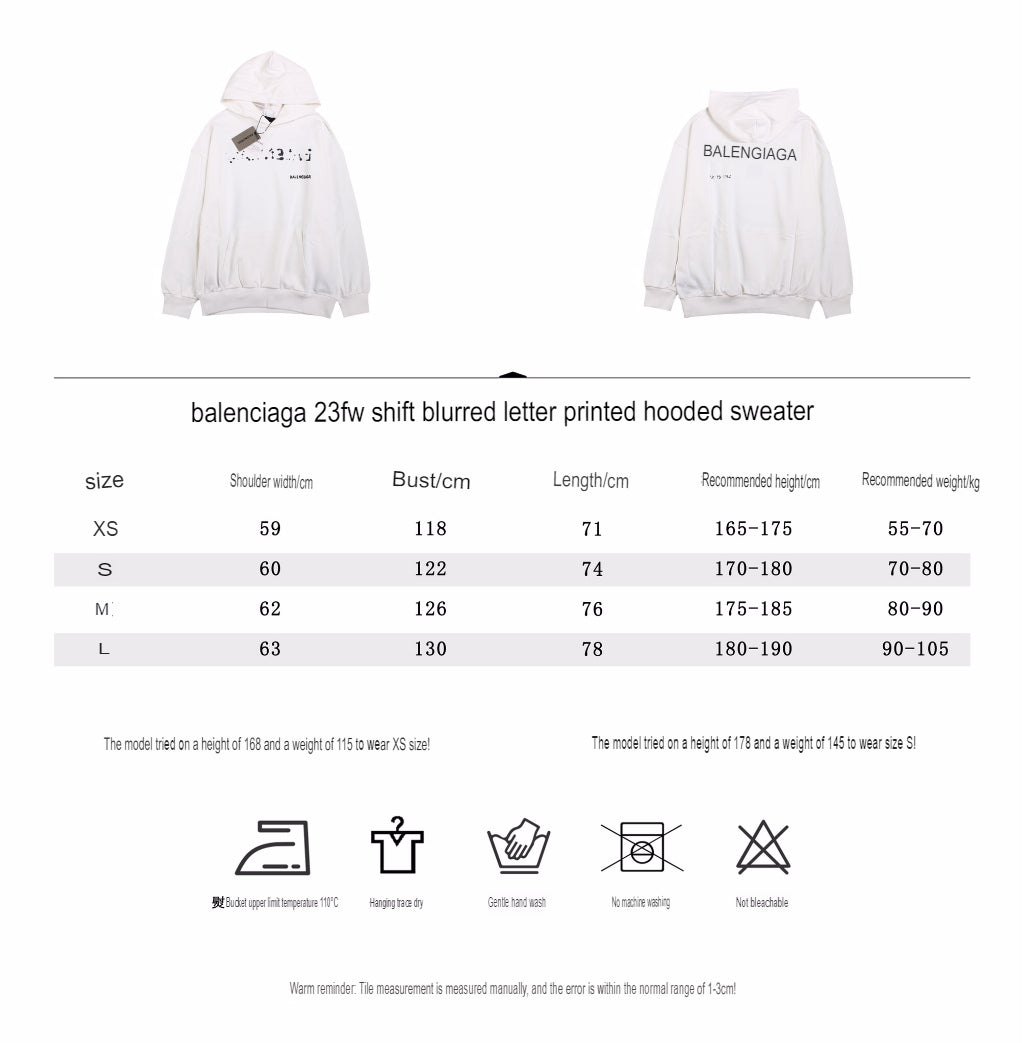 Sudadera blanca con logo de Balenciaga