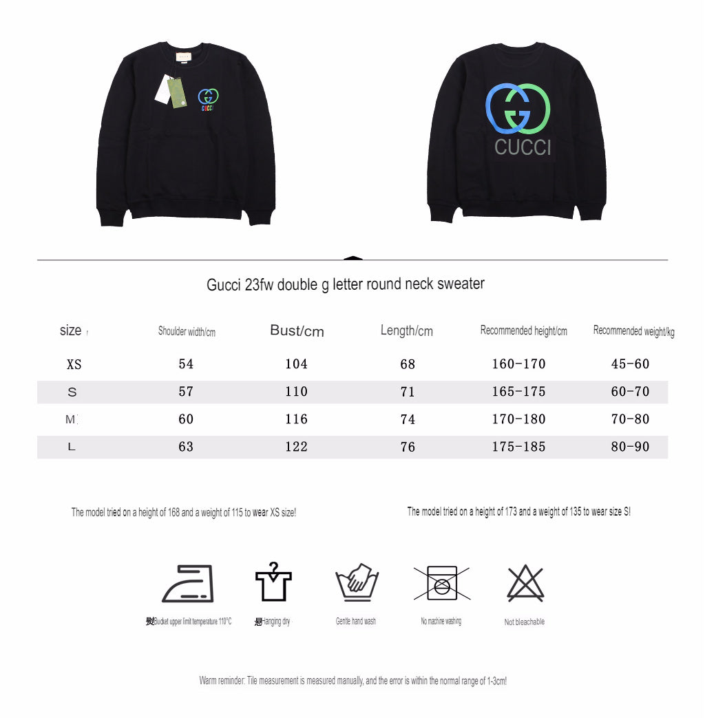 Sudadera Gucci con logo de doble G entrelazada - Negra