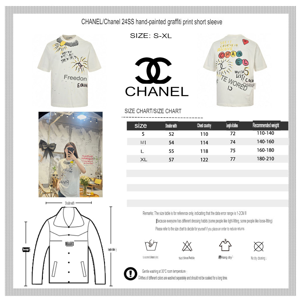 T-shirt blanc Chanel avec le slogan "Les femmes sauveront le monde"