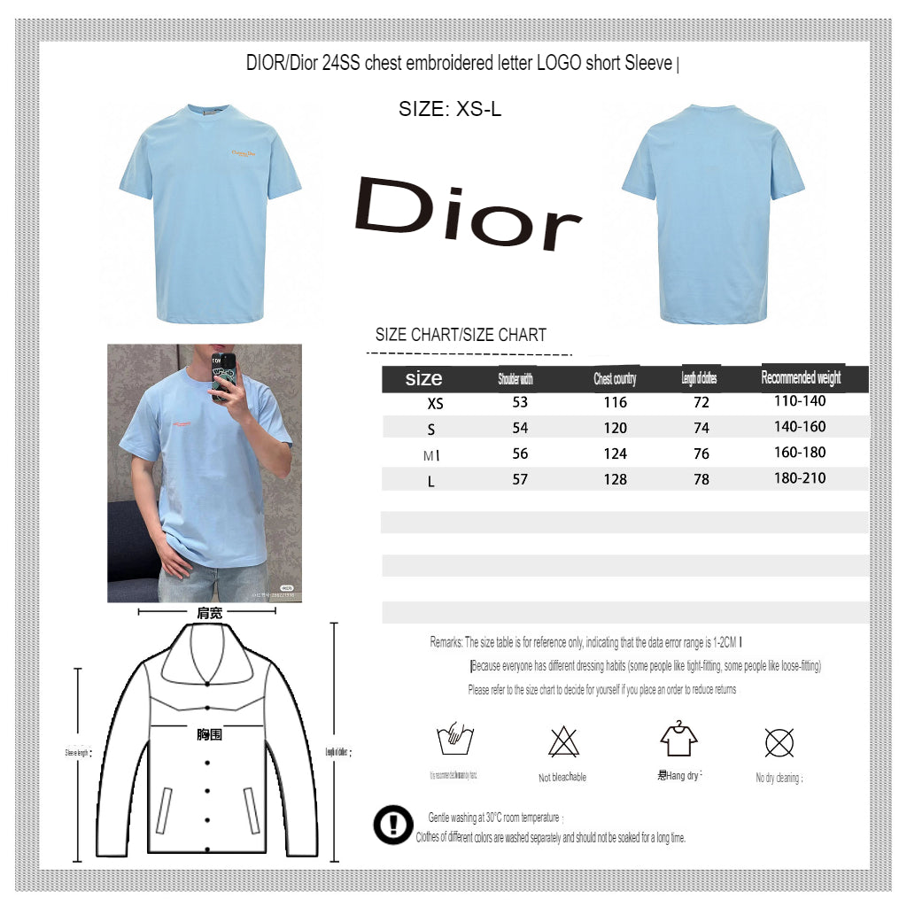 Camiseta azul claro de Dior Christian Dior Couture
