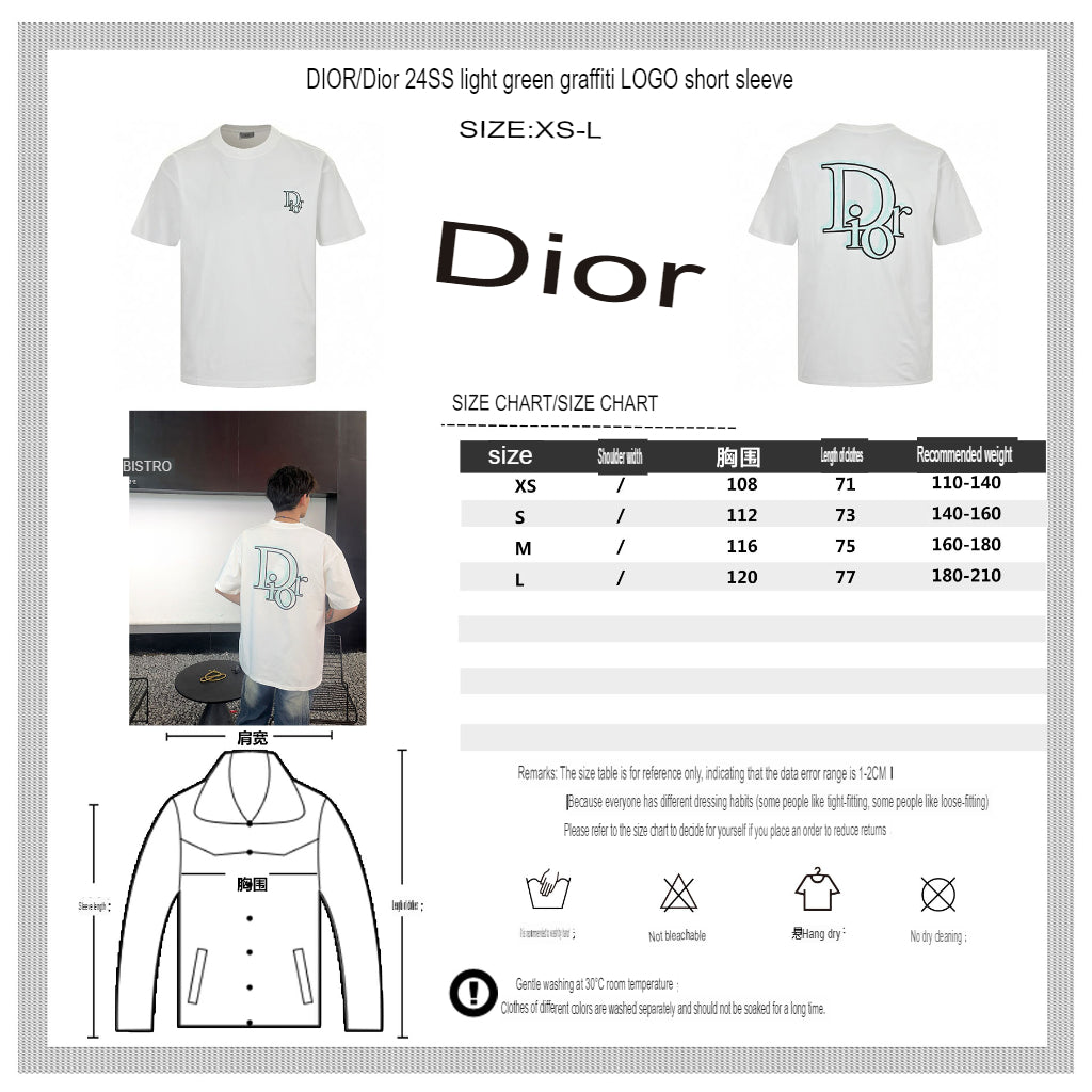 Camiseta Dior Classic Logo (Blanca)