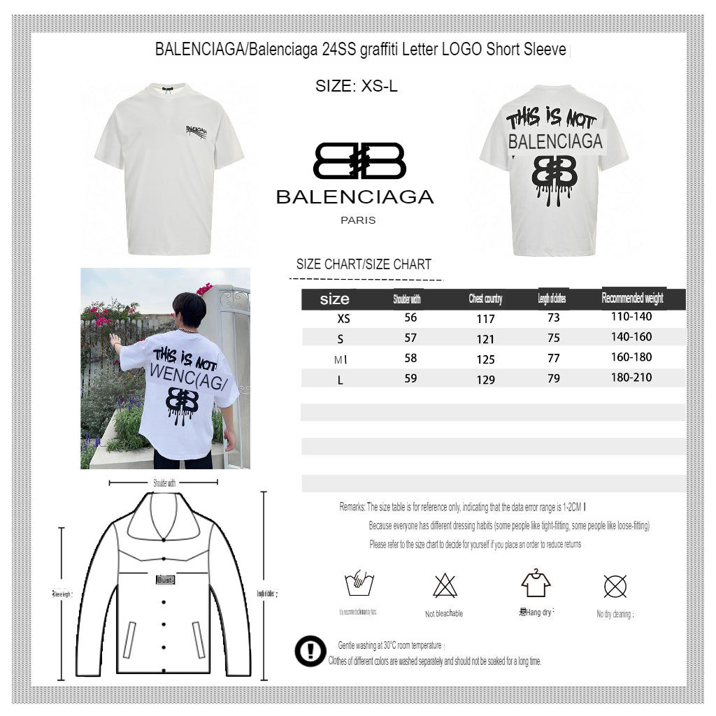 Camiseta Balenciaga Paris (Blanca)