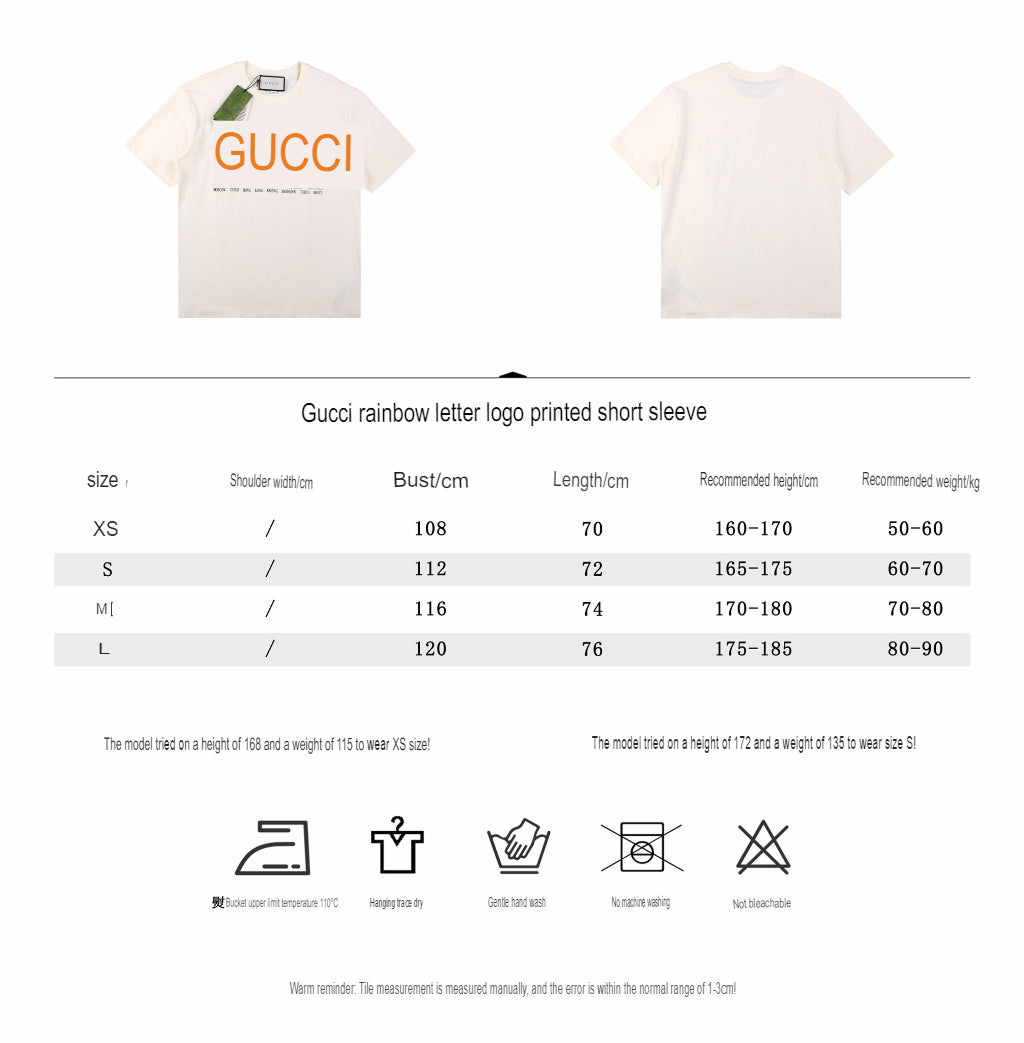 Camiseta Gucci Cities con letras en bloque - Blanca