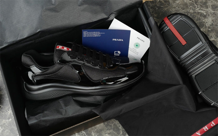 PRADA America's Cup Sneakers - Black Unisex Streetwear Limited Edition