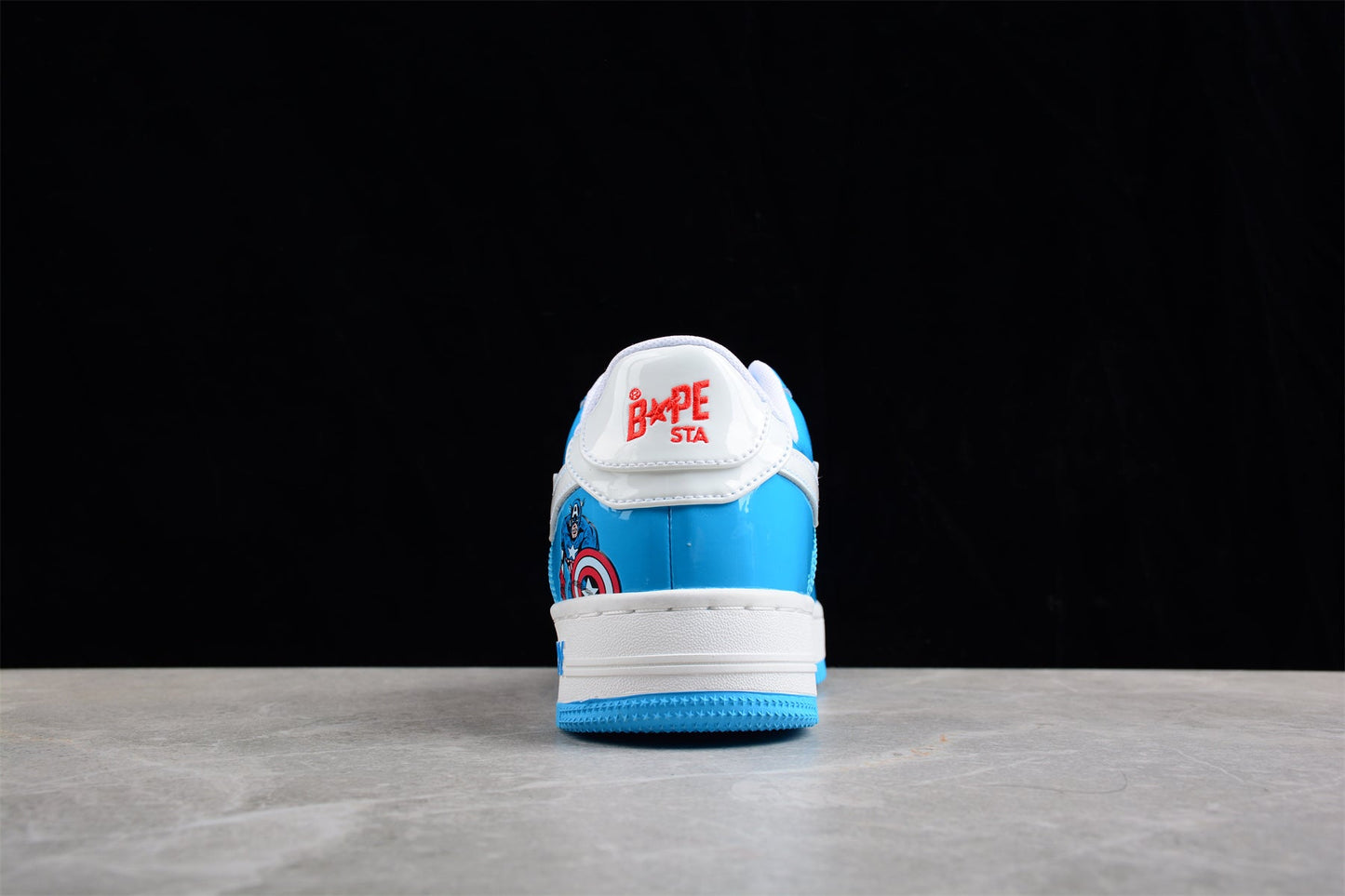 BAPE Sta Low-top Sneakers In Blue And Captain America Edition - Red Unisex Streetwear Limited Edition - **BAPE STA Low-Top Sneakers in Blue and Red Captain America Edition** Step into superhero style