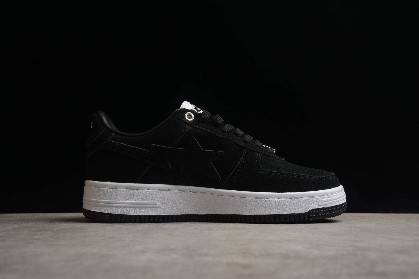 BAPE Sta Low-top Suede Sneakers - Black Unisex Streetwear Limited Edition - **BAPE STA Low-Top Black Suede Sneakers** Elevate your sneaker collection with the BAPE STA Low-Top