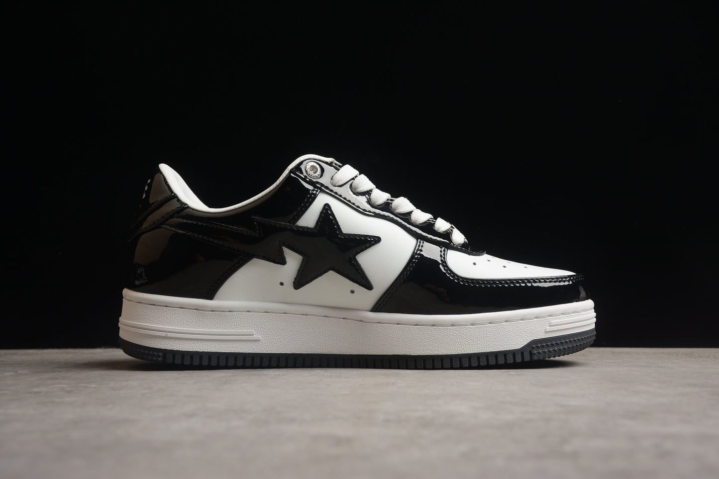 BAPE Sta Low-top Sneakers In And White - Black Unisex Streetwear Limited Edition - **BAPE STA Low-Top Sneakers in Black and White** Introducing the BAPE STA Low-Top Sneakers in