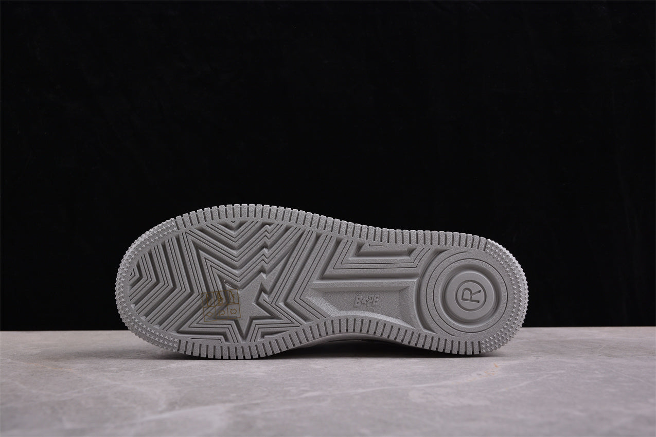 BAPE Sta Low-top Sneakers In And Grey - White Unisex Streetwear Limited Edition - **BAPE STA Low-Top Sneakers in White and Grey** Introducing the BAPE STA Low-Top Sneakers in