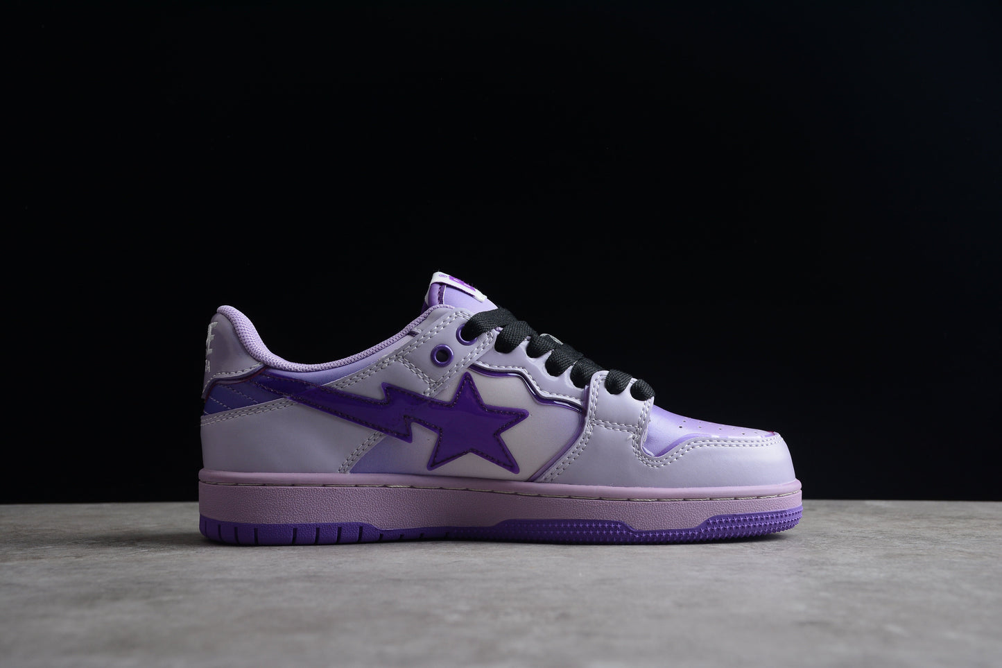 BAPE Sta Low-top Gradient Sneakers - Purple Unisex Streetwear Limited Edition - **BAPE STA Low-Top Purple Gradient Sneakers** Introducing the BAPE STA Low-Top Purple Gradient Sneakers, a