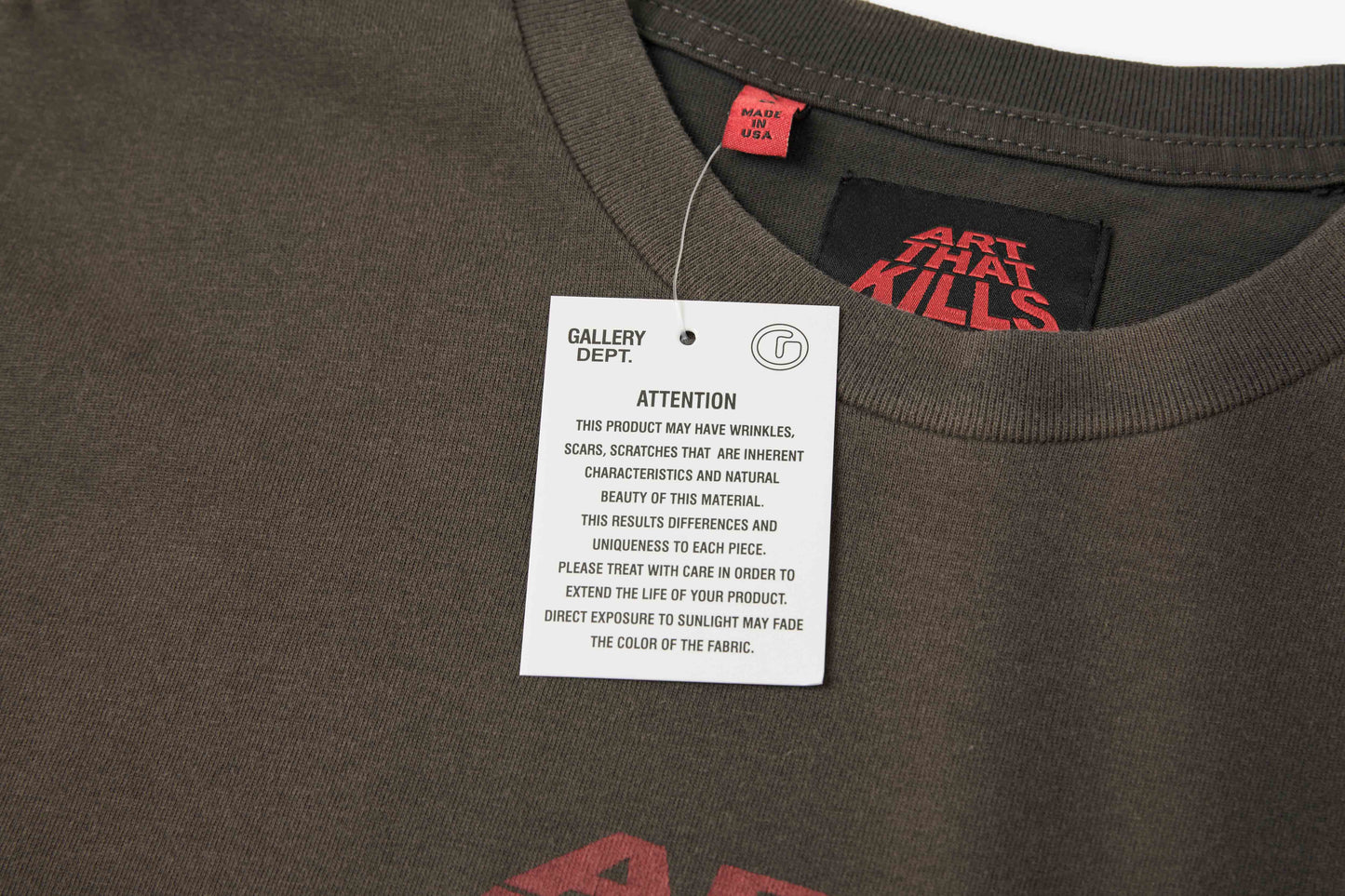 GALLERY Dept. Atk Zombie Tee T-Shirt - Red Unisex Streetwear Limited Edition - Introducing the Gallery Dept. 'Art That Kills' Graphic T-Shirt, a bold and edgy piece designed