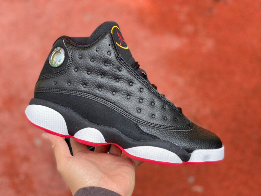 Jordan 13 And White Sneakers - Black Unisex Streetwear Limited Edition - The Air Jordan 13 showcased here blends iconic style with modern performance, making it a