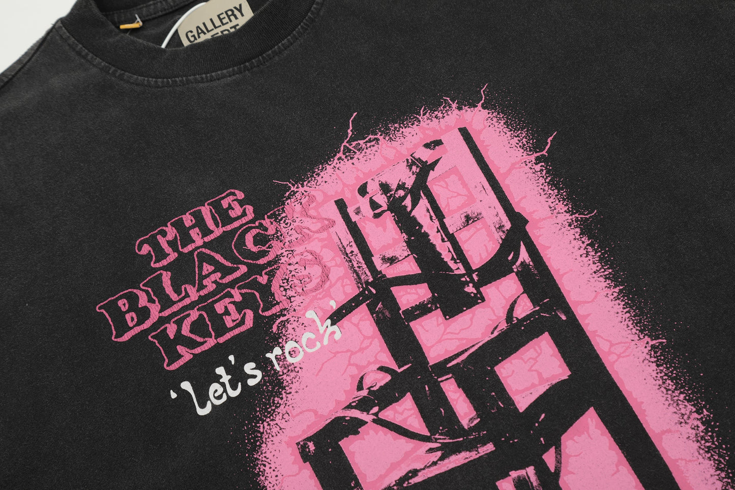 GALLERY Dept T-Shirt - Black Unisex Streetwear Limited Edition - Introducing the Gallery Dept. 'The Black Key' Hand-Painted Distressed Short Sleeve T-Shirt, a bold and