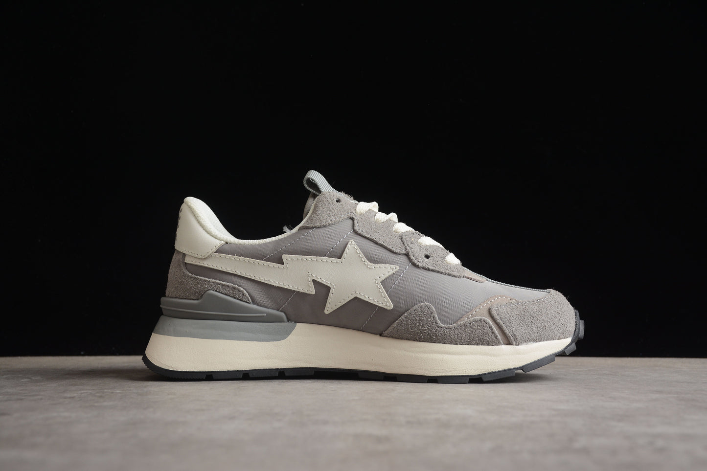 BAPE Sta Runner Sneakers In Grey And - White Unisex Streetwear Limited Edition - **BAPE STA Runner Sneakers in Grey and White** Introducing the BAPE STA Runner Sneakers in