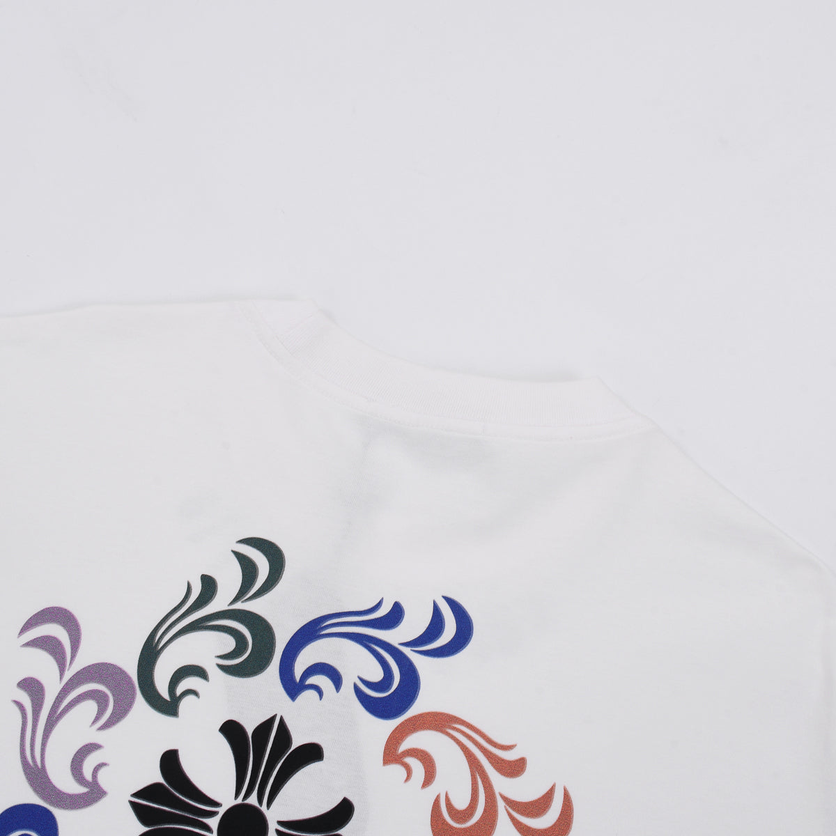 CHROME Hearts Logo Collar T-shirt - White Unisex Streetwear Limited Edition