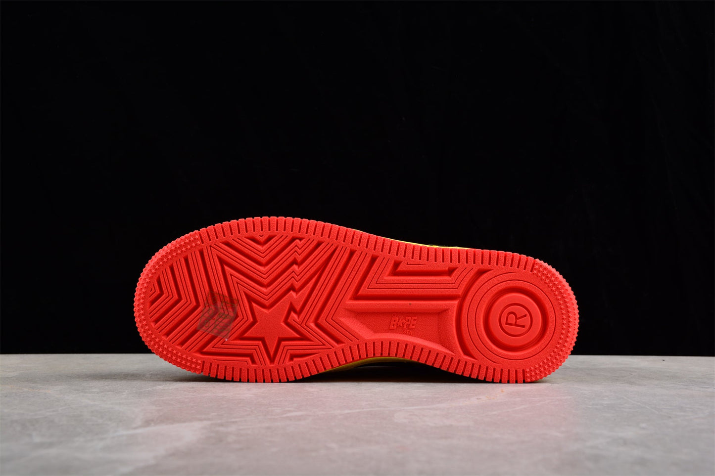 BAPE Sta Low-top Sneakers In And Yellow Iron Man Edition - Red Unisex Streetwear Limited Edition - **BAPE STA Low-Top Sneakers in Red and Yellow Iron Man Edition** Introducing the BAPE STA