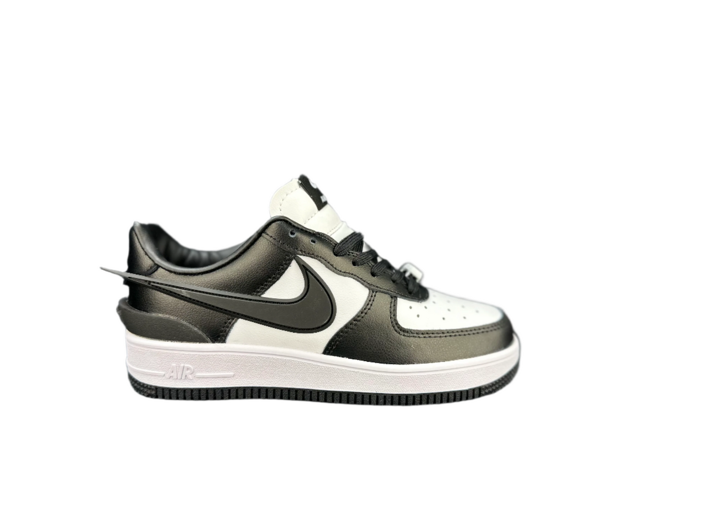 NIKE Air Force 1 'big Swoosh Panda' - Black Unisex Streetwear Limited Edition - **Nike Air Force 1 'Big Swoosh Panda'** The Nike Air Force 1 'Big Swoosh Panda'
