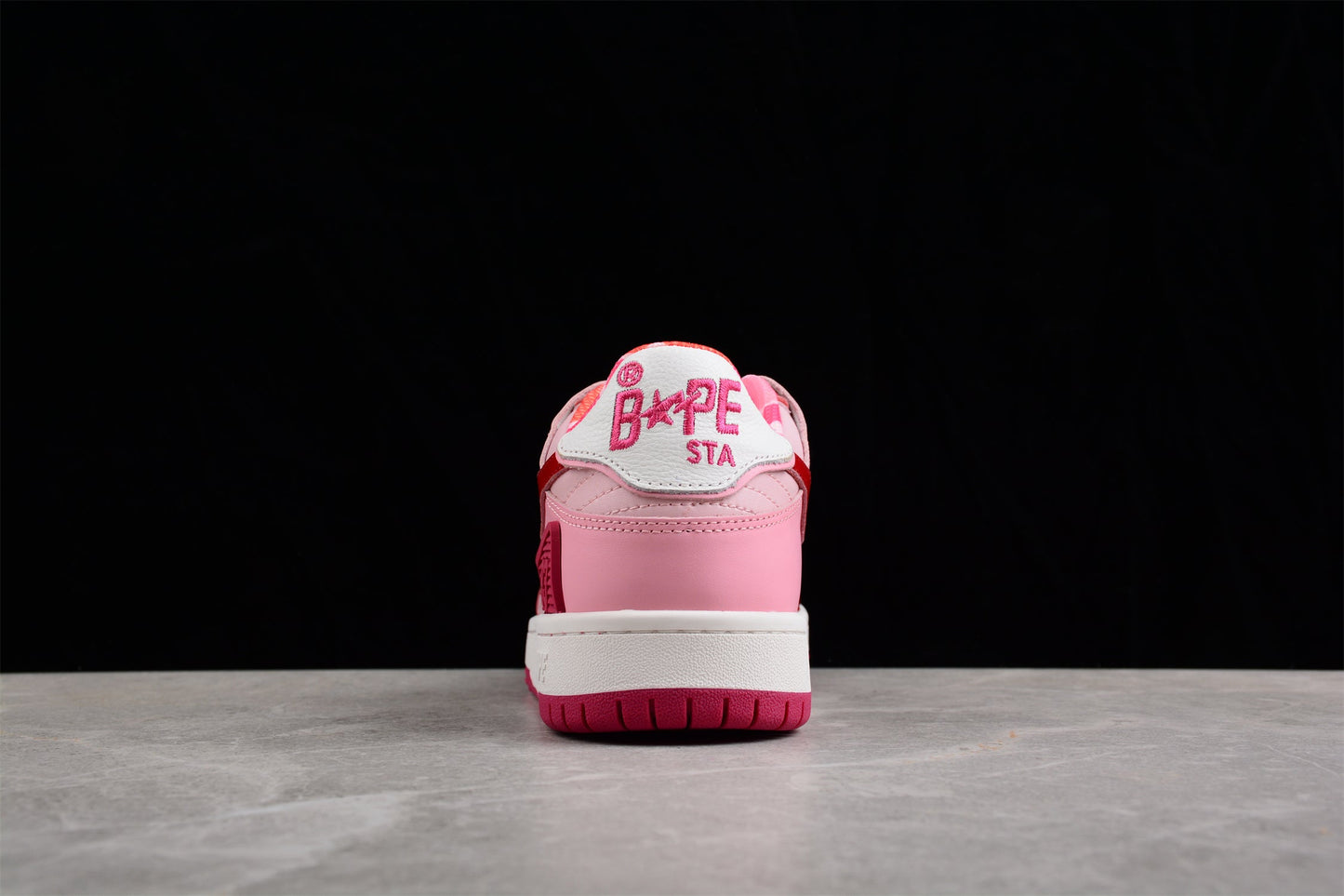 BAPE Sta Low-top Sneakers In And Pink - Red Unisex Streetwear Limited Edition - **BAPE STA Low-Top Sneakers in Red and Pink** Unleash a burst of color with the