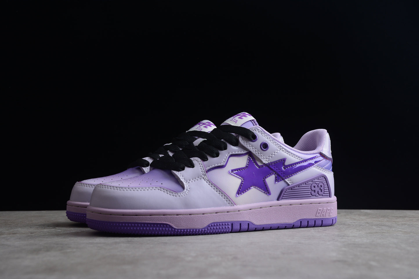 BAPE Sta Low-top Gradient Sneakers - Purple Unisex Streetwear Limited Edition - **BAPE STA Low-Top Purple Gradient Sneakers** Introducing the BAPE STA Low-Top Purple Gradient Sneakers, a