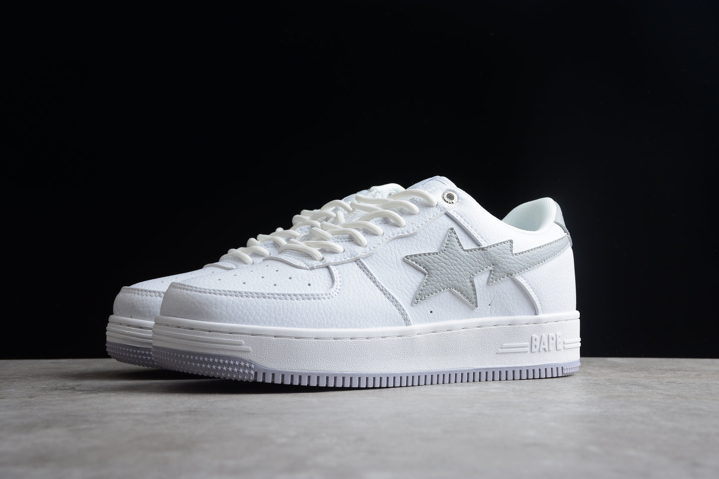 BAPE Sta Low-top Sneakers In And Gray - White Unisex Streetwear Limited Edition - **BAPE STA Low-Top Sneakers in White and Gray** Introducing the BAPE STA Low-Top Sneakers in