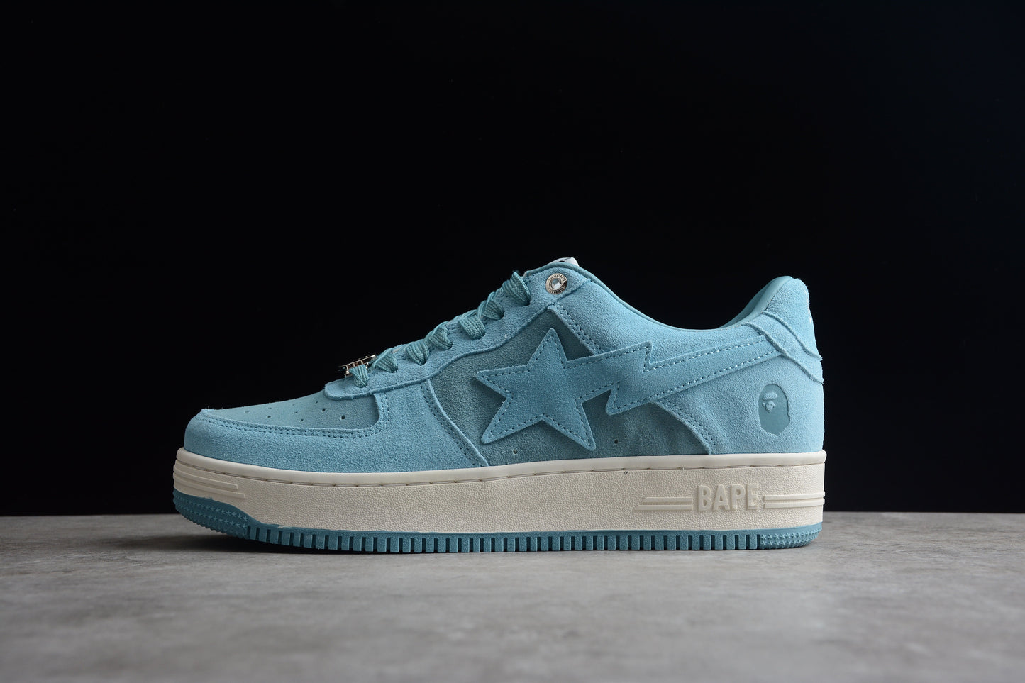 BAPE Sta Low-top Suede Sneakers - Blue Unisex Streetwear Limited Edition - **BAPE STA Low-Top Blue Suede Sneakers** Elevate your sneaker collection with the BAPE STA Low-Top