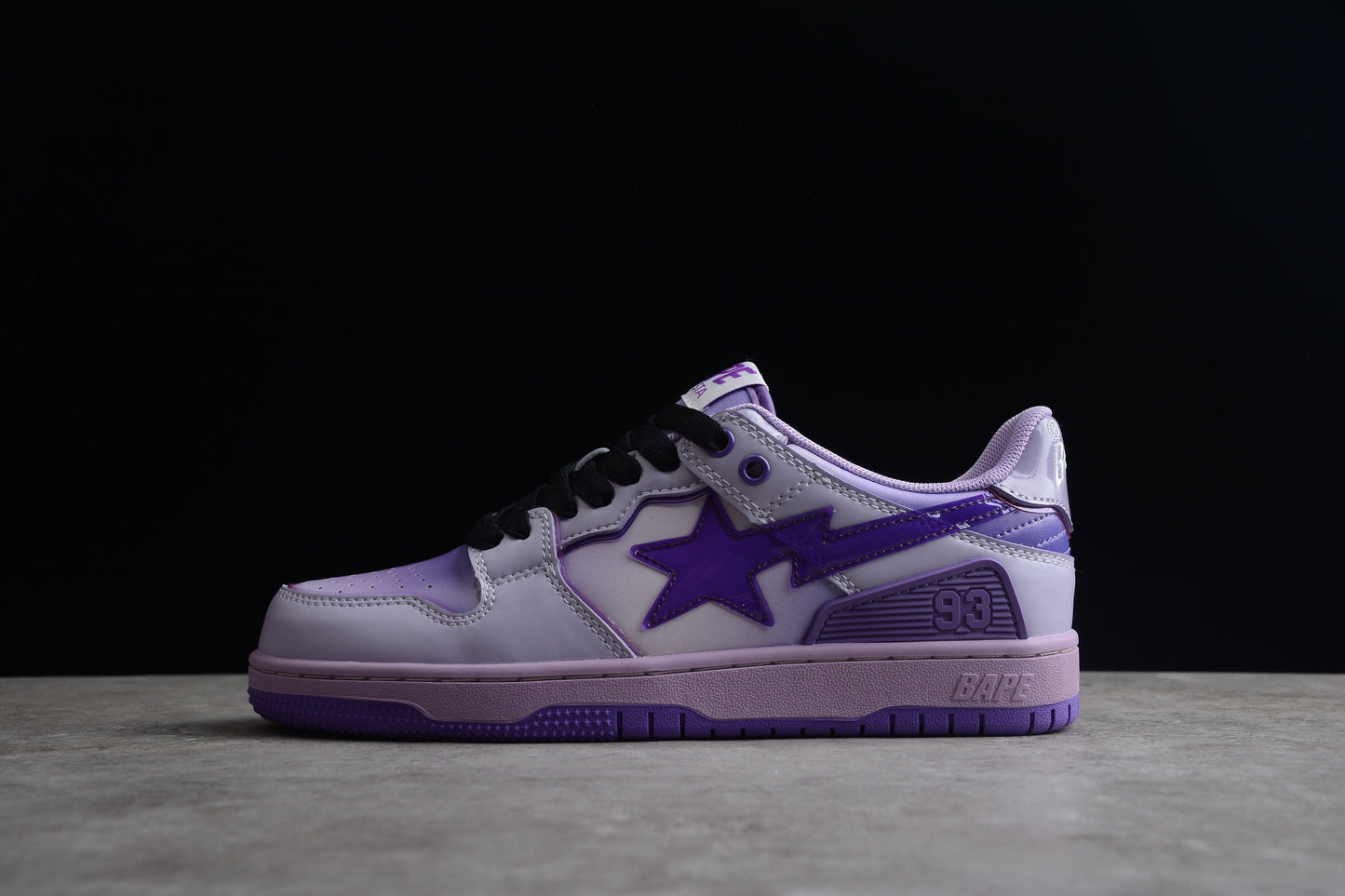 BAPE Sta Low-top Gradient Sneakers - Purple Unisex Streetwear Limited Edition - **BAPE STA Low-Top Purple Gradient Sneakers** Introducing the BAPE STA Low-Top Purple Gradient Sneakers, a
