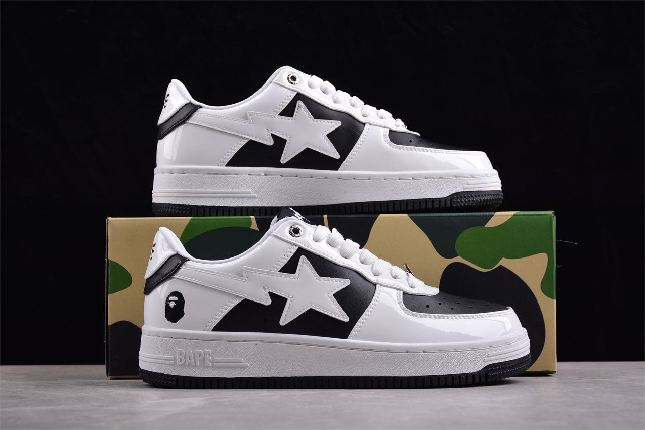 BAPE Sta Low-top Sneakers - Black Unisex Streetwear Limited Edition - **BAPE STA Low-Top Sneakers** Introducing the BAPE STA Low-Top Sneakers, a perfect blend of streetwear