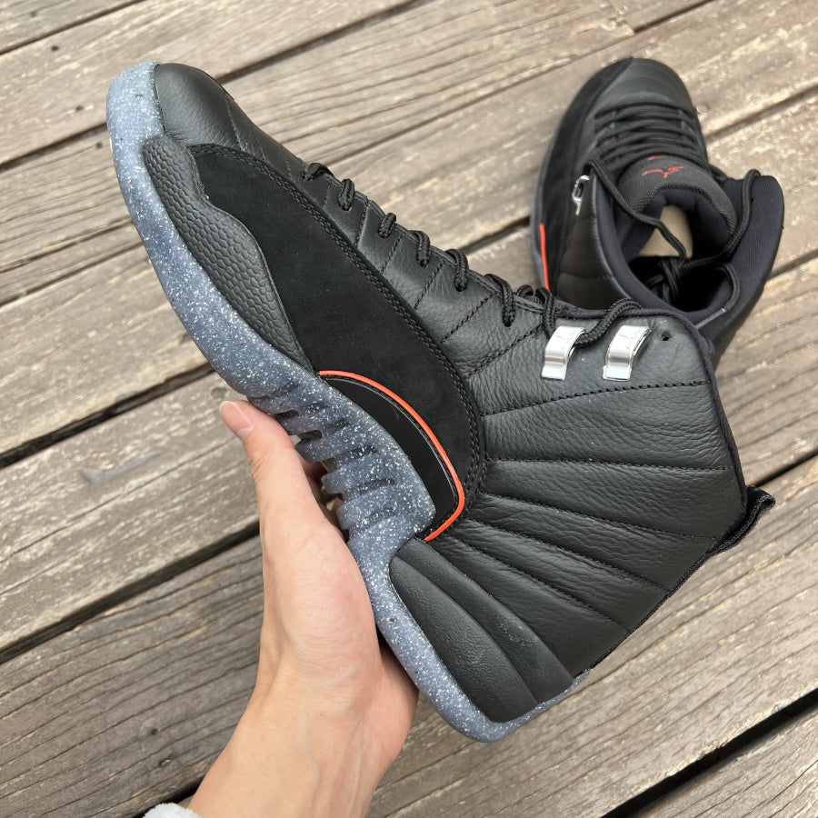 Jordan 12 Utility Sneakers - Black Unisex Streetwear Limited Edition - Introducing the Air Jordan 12 'Dark Concord,' a sleek and stylish rendition of the classic