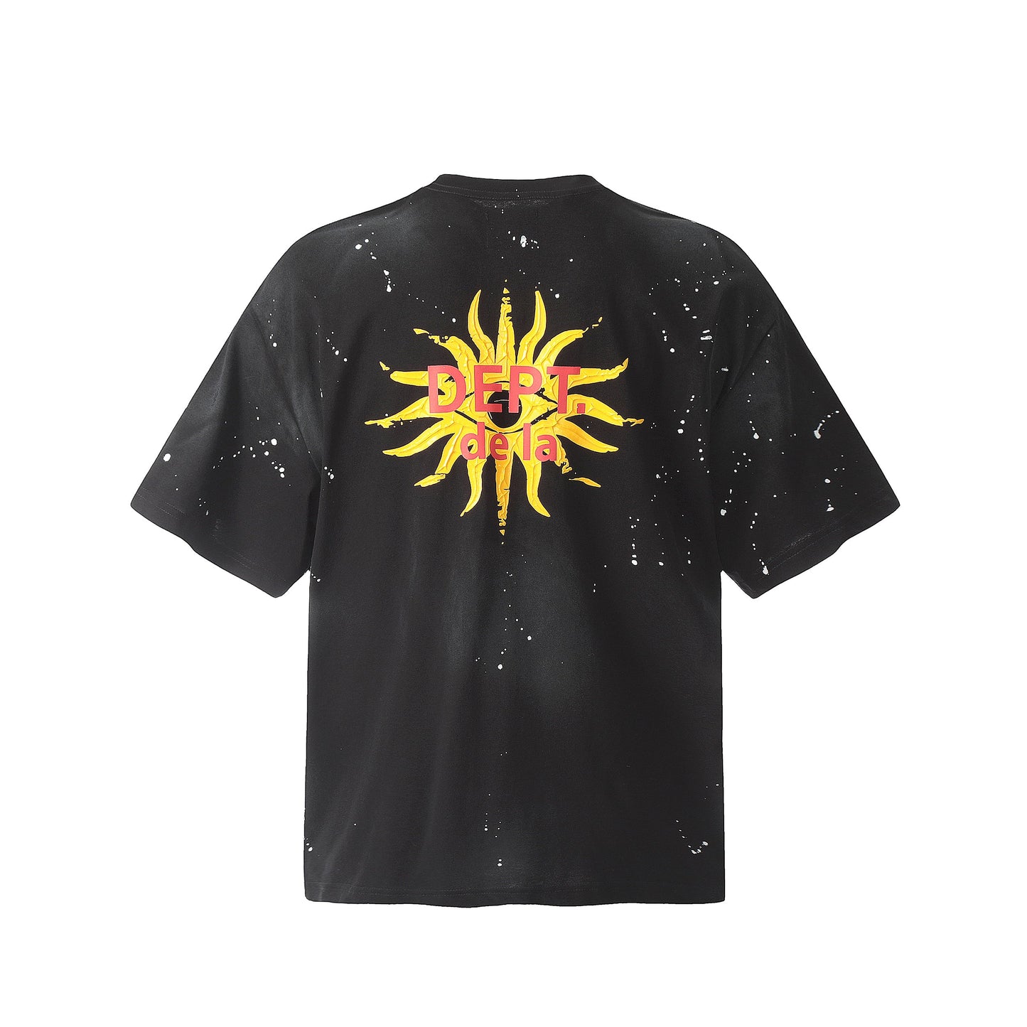 GALLERY Dept T-Shirt - Red Unisex Streetwear Limited Edition - Introducing the Gallery Dept. Sun God Hand-Painted Heavyweight T-Shirt, a striking blend of artisanal craftsmanship