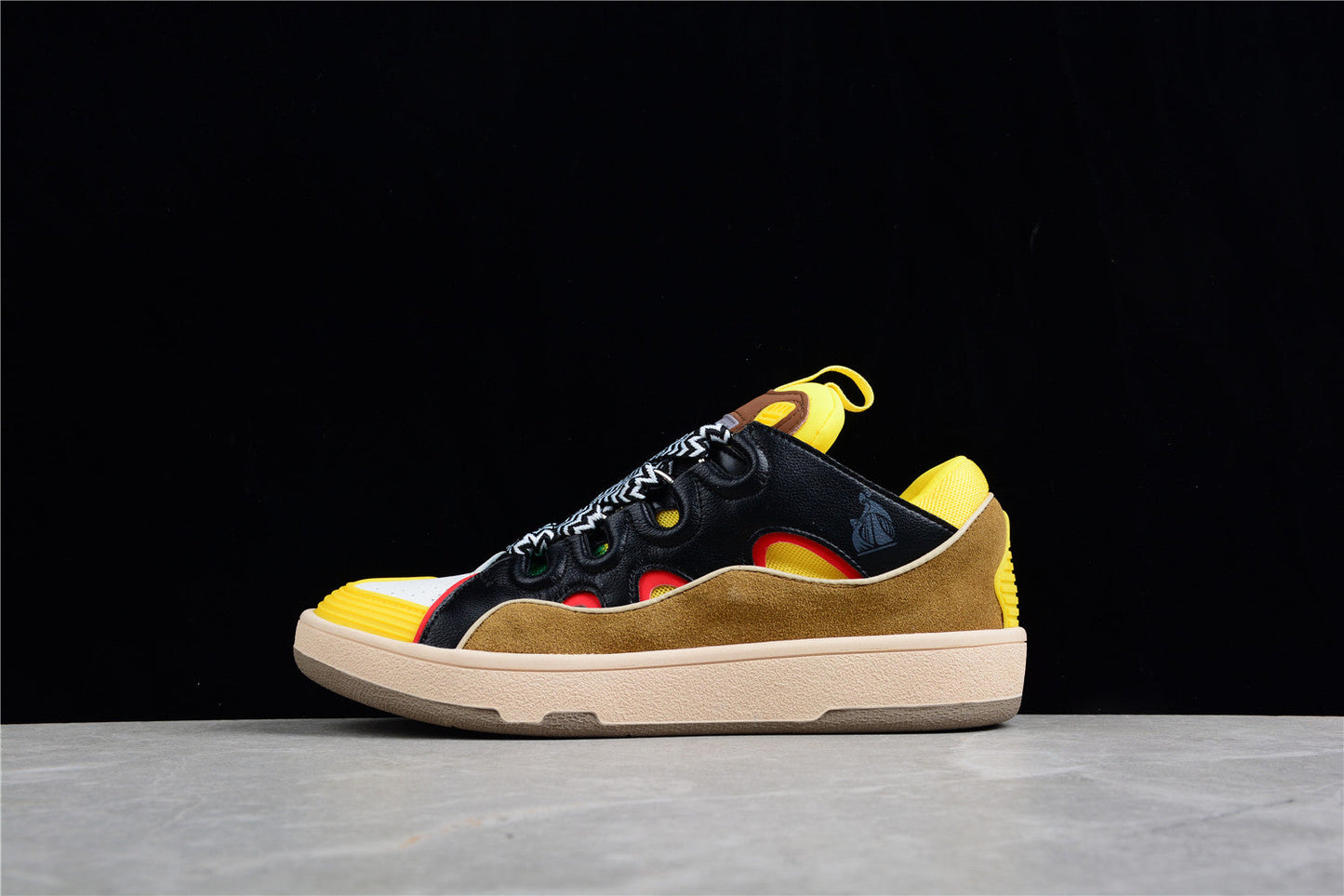 Lanvin Multi-color Sneaker T-Shirt - Black Unisex Streetwear Limited Edition - ### Lanvin Multi-Color Sneaker Elevate your sneaker game with the Lanvin Multi-Color Sneaker, a vibrant