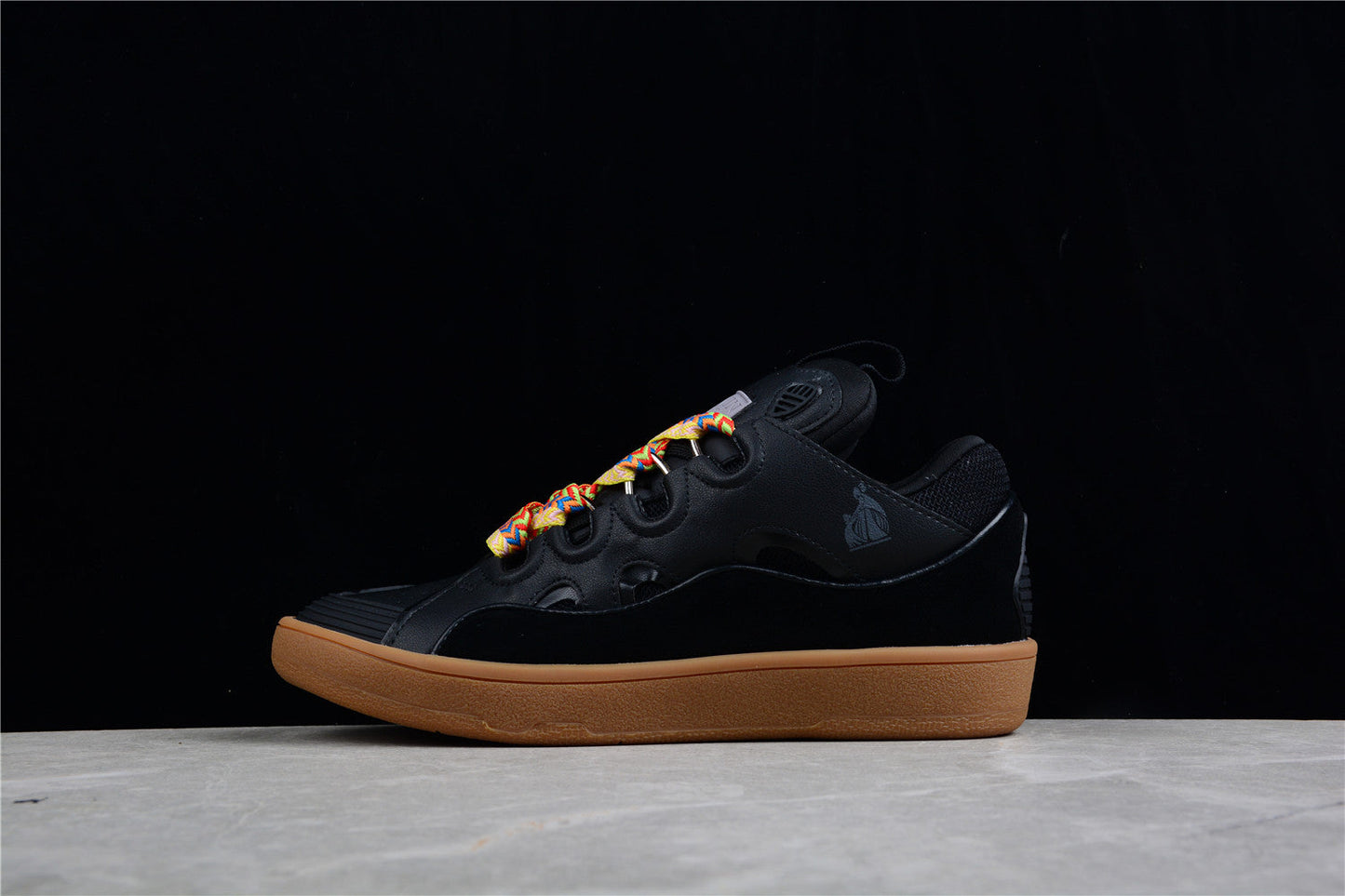 Lanvin And Gum Sole Sneaker T-Shirt - Black Unisex Streetwear Limited Edition - ### Lanvin Black and Gum Sole Sneaker Upgrade your sneaker game with the Lanvin Black